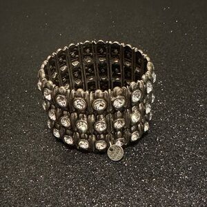 Philippe Audibert Elegant Silver Crystal Bracelet